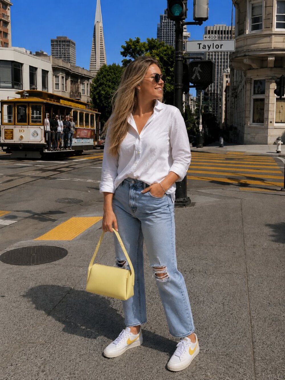 Butter Yellow Italian Leather Small Crossbody Shoulder Bag, Pebbled Handbag